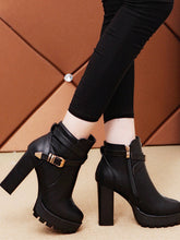 Bottes Chevalier à Talon Chunky et Isolées pour Femmes